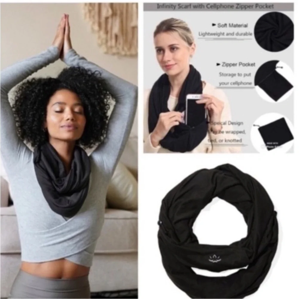 Beyond Yoga Infinity Scarf with Hidden Pocket